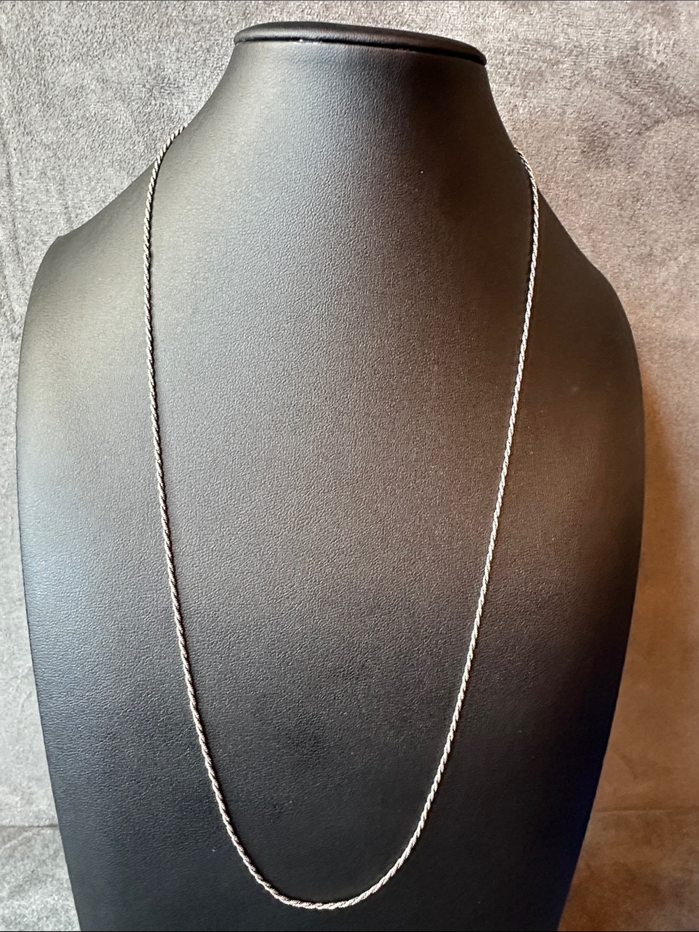 Sterling Silver Rope Chain Necklace - Silver